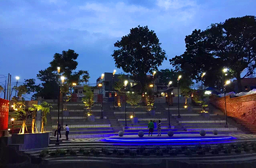 Projeto de iluminação solar de paisagem em Teras Cikapundung, Indonésia