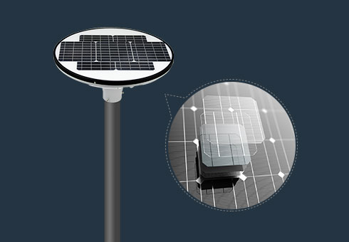 Luzes solares terrestres redondas