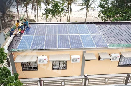 Beach Resort Sistema Solar Off-grid para as Filipinas