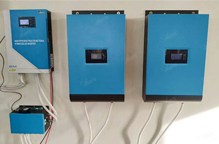 Sistema de energia solar off-grid de lítio 5.5KW para posto de gasolina em Myanmar