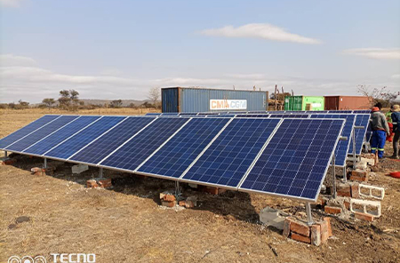 Zimbabwe 15KW off grid sistema de energia solar para a exploração agrícola