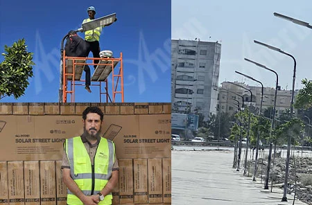 470 conjuntos de projeto de pista de corrida de luz de rua solar na Líbia