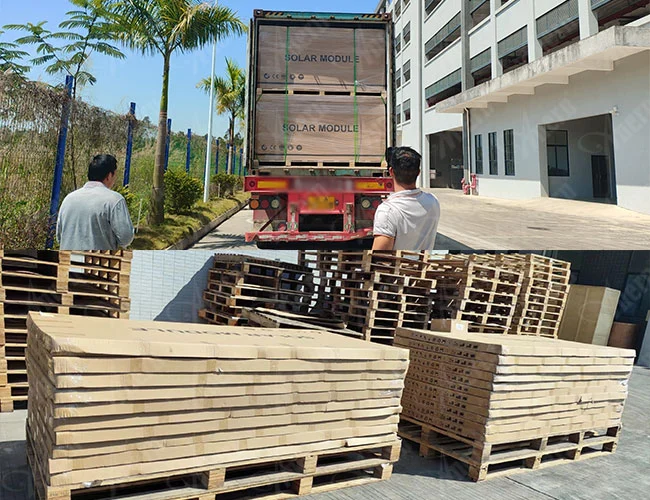 Painéis solares mono tipo N de meia célula