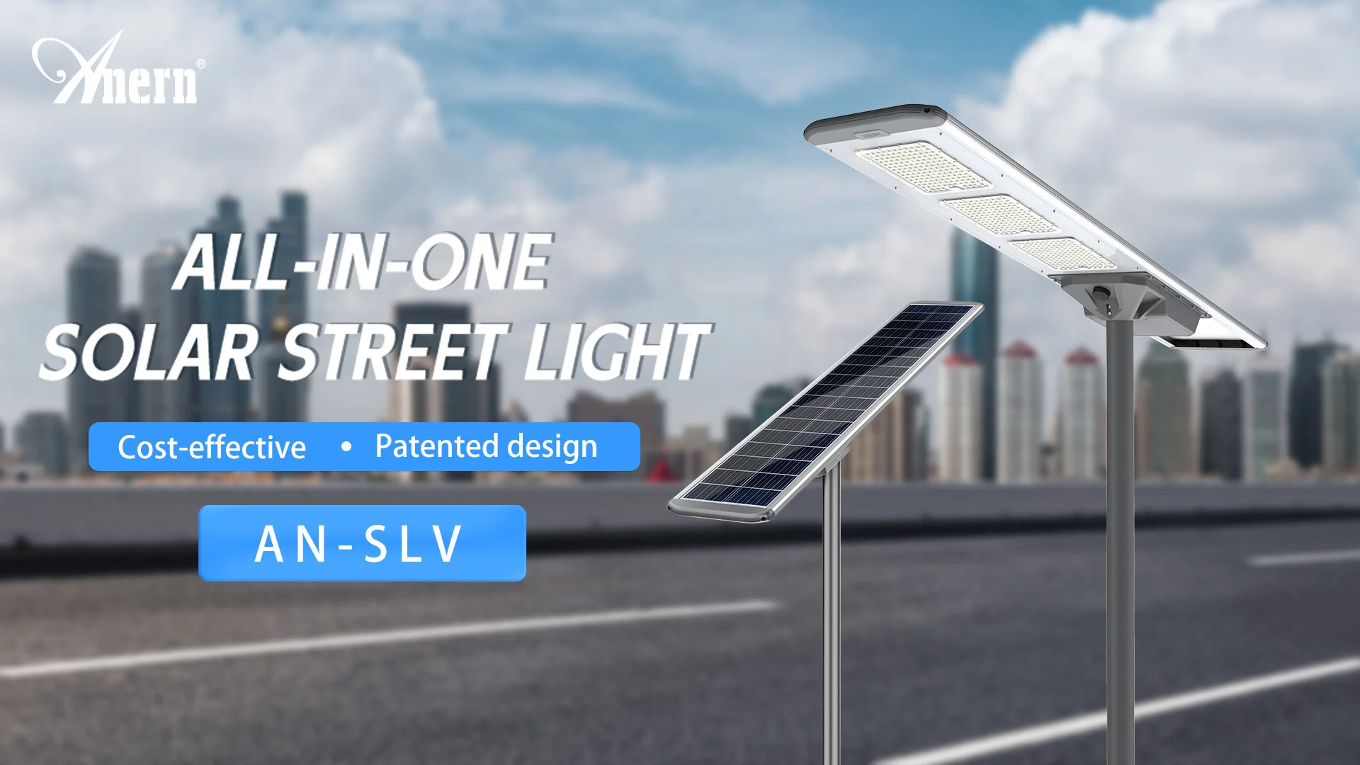 Tudo em um integrado Solar Led Street Light(AN-SLV)