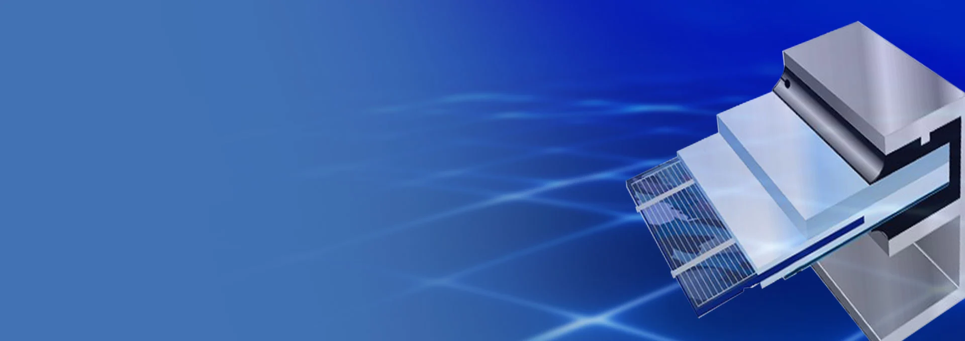 A estrutura do painel solar