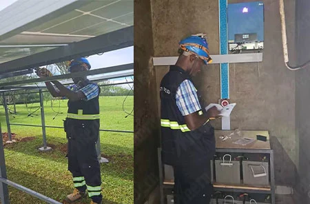 2.4KW & 10.2KW Sistema de Energia Solar em Uganda