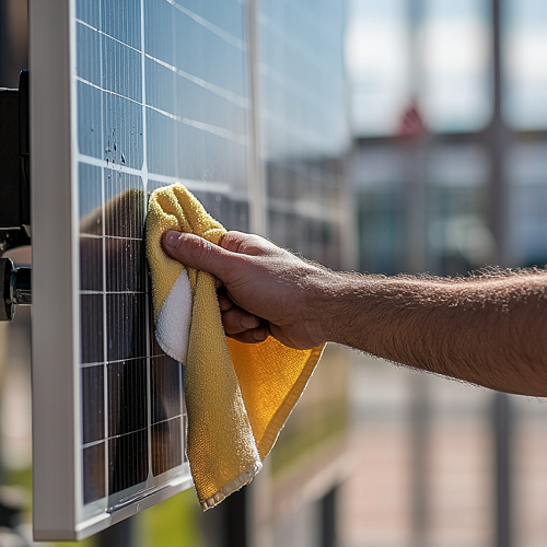 Clean the Solar Panel Clean the Solar Panel