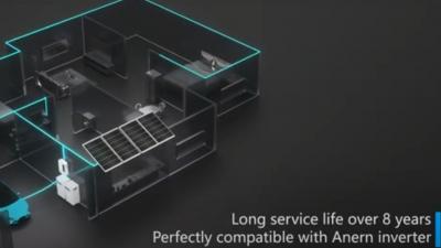 Bateria de lítio solar LiFePO4 montada na parede de 100Ah 200Ah 300Ah 25.6V 51.2V (AN-NPRO)