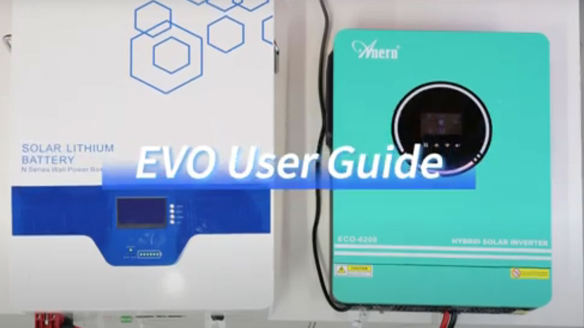 Configurações de comunicação do inversor da série AN-EVO e da bateria de lítio da série N